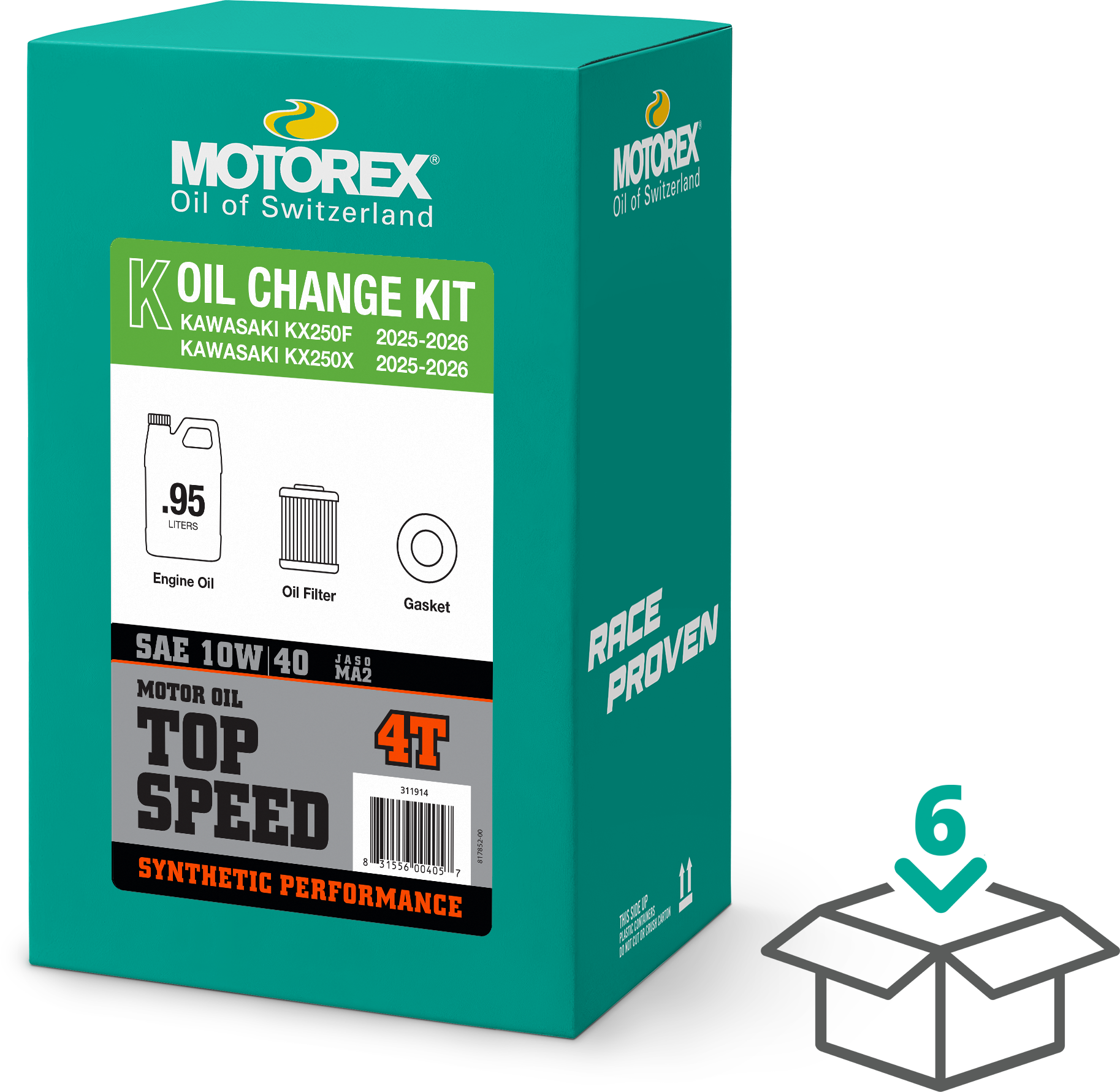 Motorex Motorex Top Speed Oil Change Kit Chemicals 311915 - 0.95L 10W40