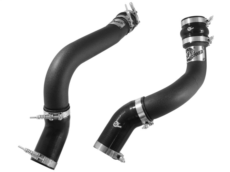 aFe 46-20134-B aFe BladeRunner 3in Black Intercooler Tubes Hot & Cold Side Kit for 13-14 Dodge RAM Diesel 6.7L (td)