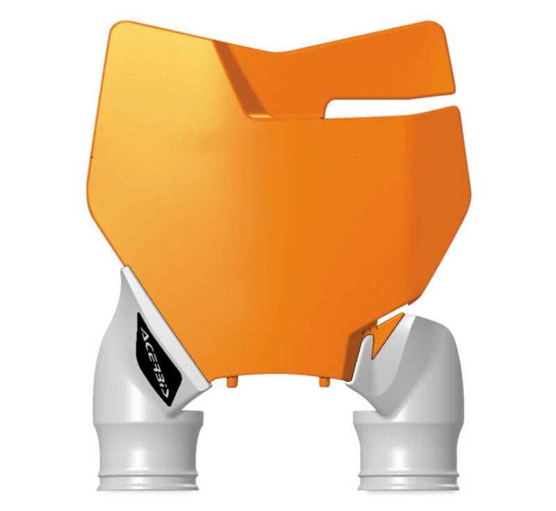 Acerbis 2527425321 Acerbis 16-18 KTM SX125/150/SX-F/XC-F/ 17-18 SX250/XC Raptor Front Number Plate - Orange/White - 2527425321