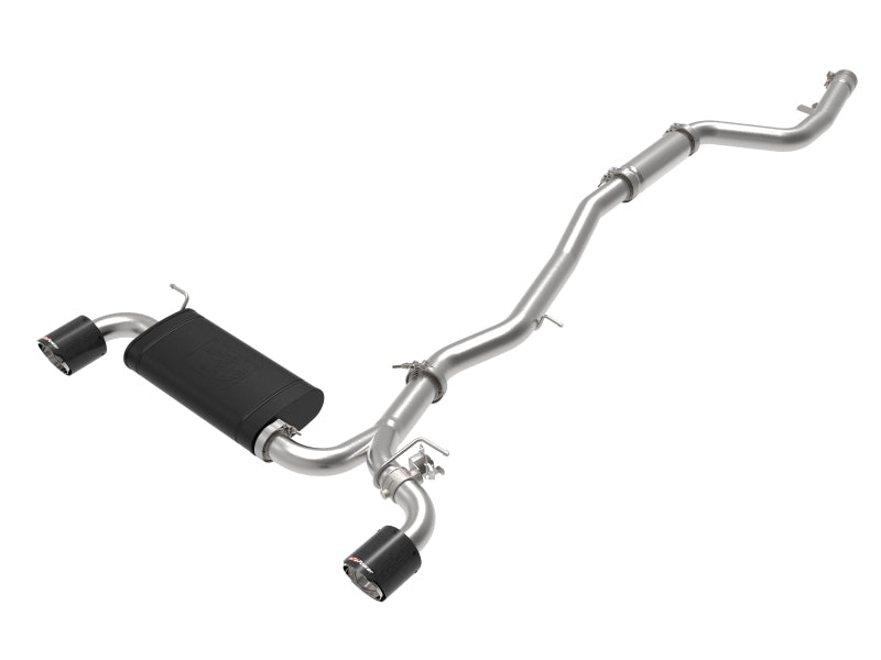 aFe 49-36043-C aFe POWER Takeda 2020 Toyota Supra L6-3.0L (t) 3in-2.5in 304 SS CB Exhaust Carbon Tips