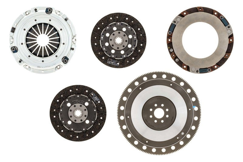 Exedy ET05SRFB Exedy 1996-10 Mustang 4.6L Organic 10 Teeth 8 Bolt Twin Disc Clutch