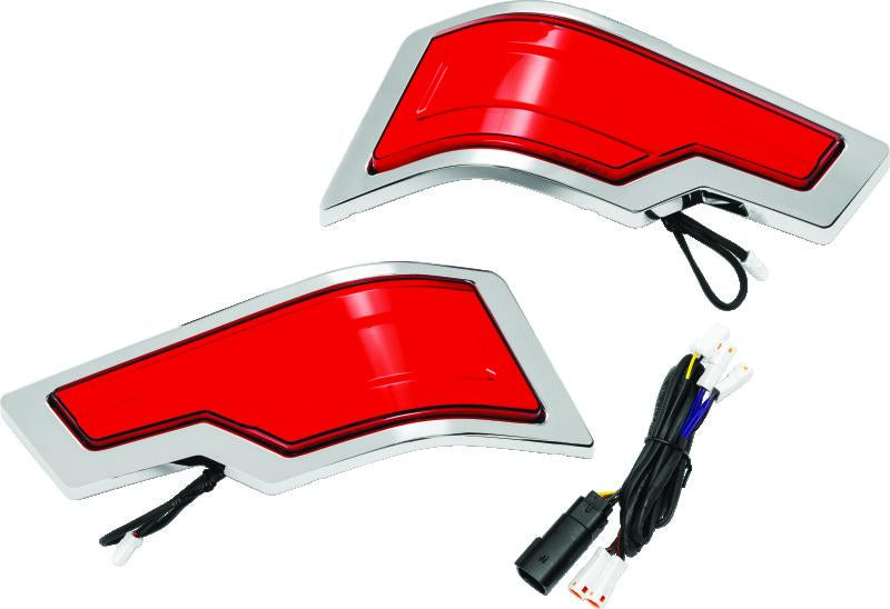 Kuryakyn 2954 Kuryakyn Tracer Tour Pak Rear Lights Chrome Red Lens - 2954