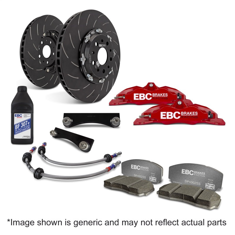 EBC BBK027RED-1 EBC Racing 2016+ Mazda MX-5 (ND) Red Apollo-4 Calipers 330mm Rotors Front Big Brake Kit
