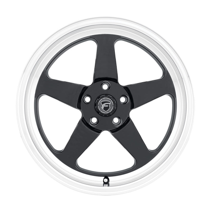 Forgestar F09182062P50 F09182062P50 Forgestar F091 18X12 D5 Drag 5X120.65 ET50 BS8.5 Gloss Black w/ Machine Lip 70.3