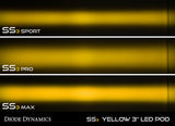 Diode Dynamics SS3 LED Pod Max - Yellow SAE Fog Standard (Pair) - DD6492P