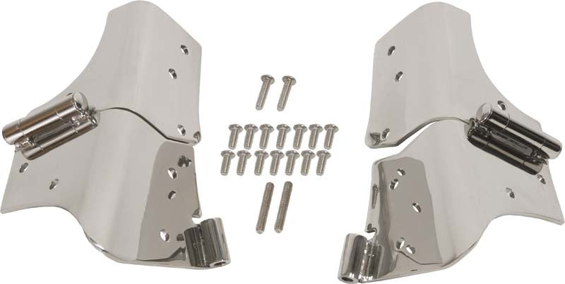 Kentrol 30477 Kentrol 97-06 Jeep Wrangler TJ Windshield Hinge Pair - Polished Silver