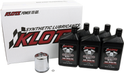 Klotz Basic 5 Quart Synthetic Engine Oil and Chrome Filter Kit Oil Change Kit KH-107 - 5QT