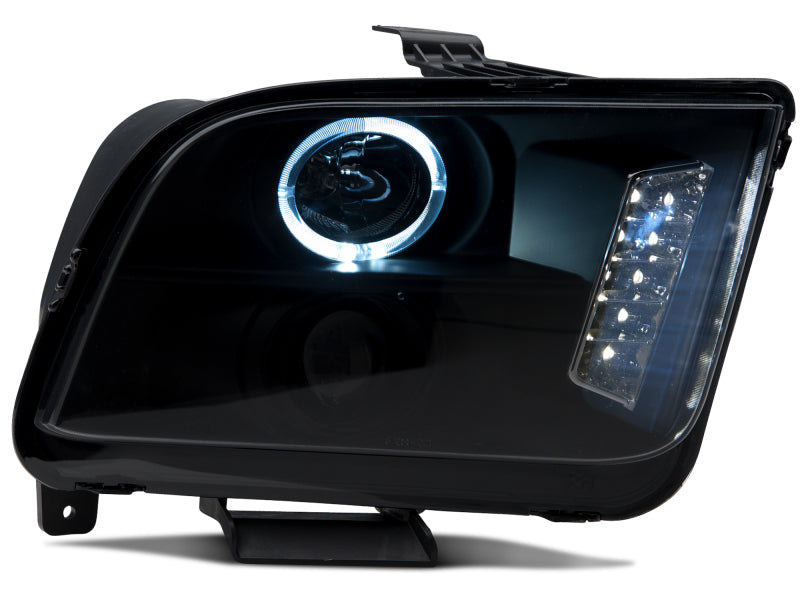 Raxiom 49128 Raxiom 05-09 Ford Mustang w/ Halogen LED Halo Prjctr Headlights-Blk Hsng(Smoked Lens Exclude GT500)