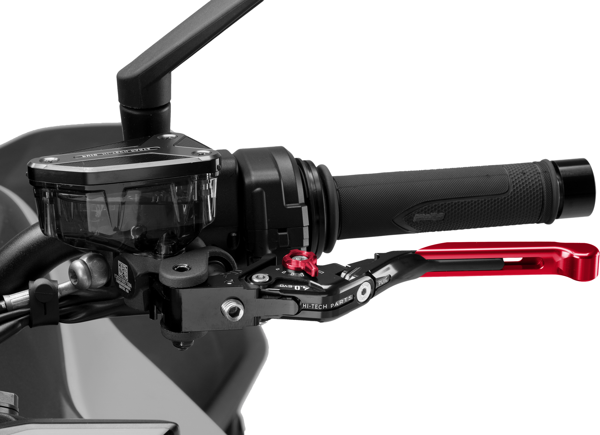 Puig Hi-Tech Extendable Clutch Lever 424RNR - Red 4.0 Fold Extend