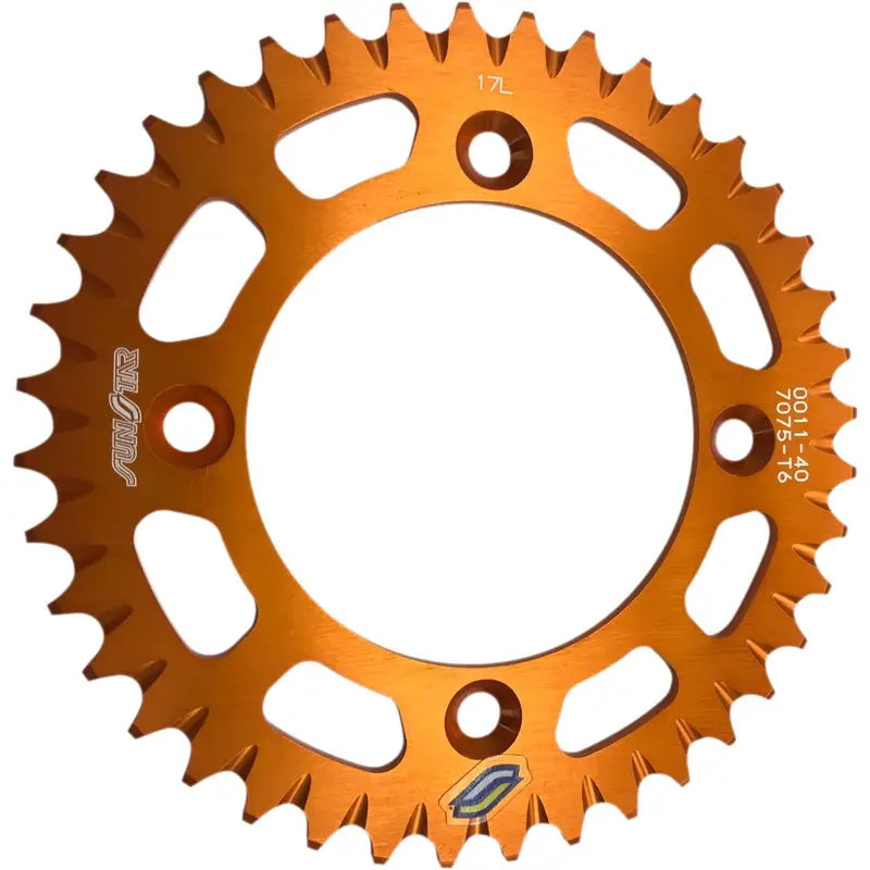 5-001140BK Sunstar Rear Sprocket Aluminum 40T-415 Blk Husq/Ktm - Sprockets
