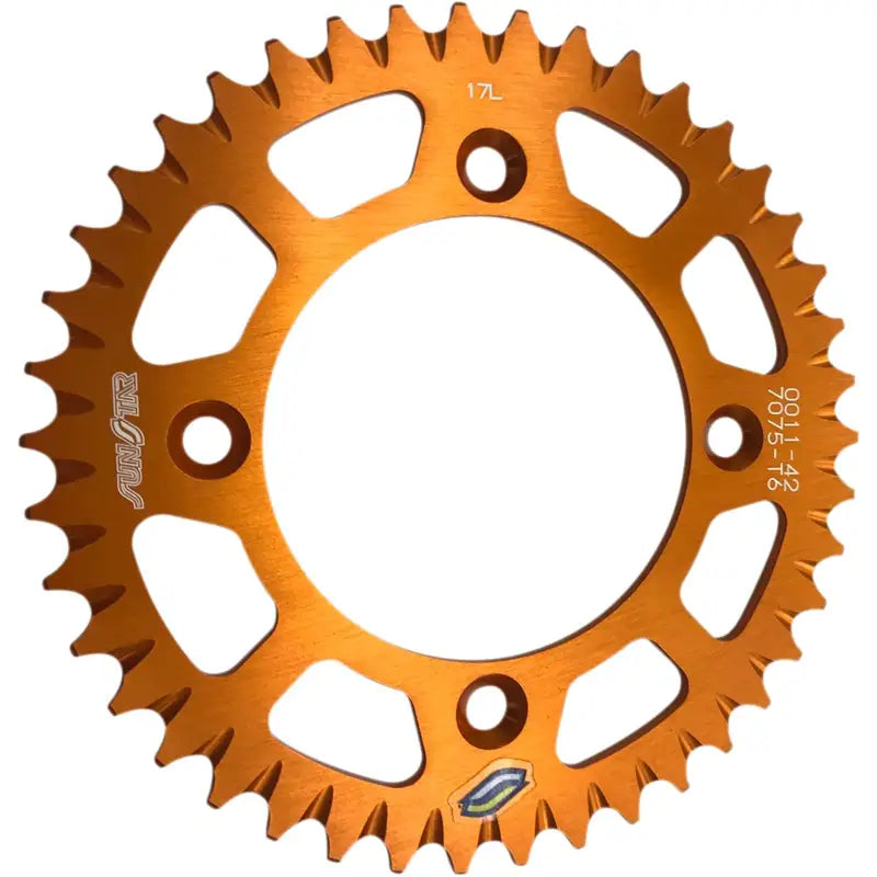 5-001142BK Sunstar Rear Sprocket Aluminum 42T-415 Blk Husq/Ktm - Sprockets