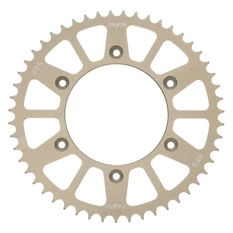 5-142946BK Sunstar Rear Sprocket Aluminum 46T-420 Blk Yam - Sprockets