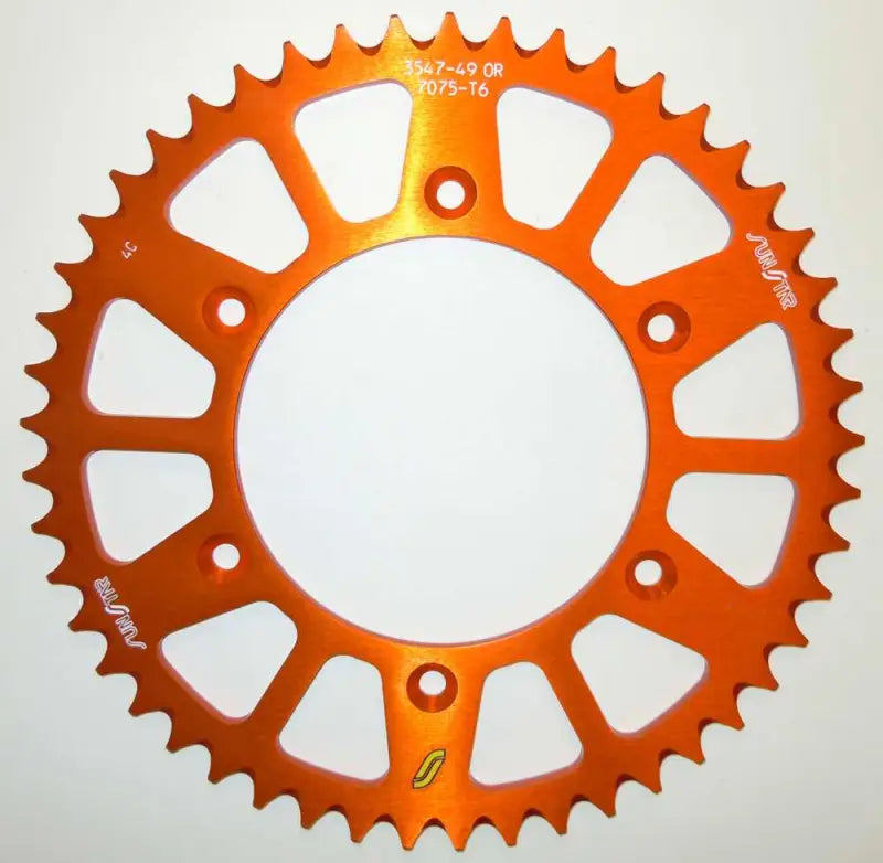 SUNSTAR 5-354749OR Rear Sprocket Aluminum 49t 520 Org Hus/Husq/Ktm