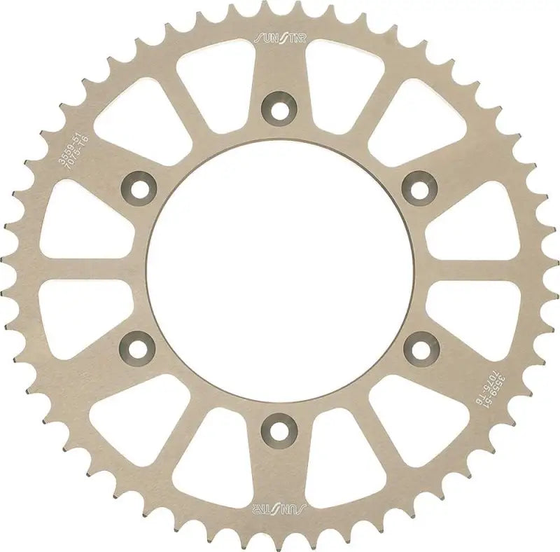 SUNSTAR 5-359251 Rear Sprocket Aluminum 51t 520 Hon/Yam
