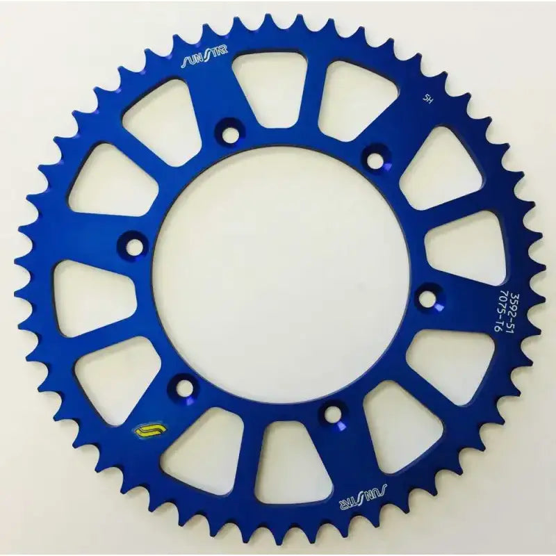 SUNSTAR 5-359251BL Rear Sprocket Aluminum 51t 520 Blu Hon/Yam