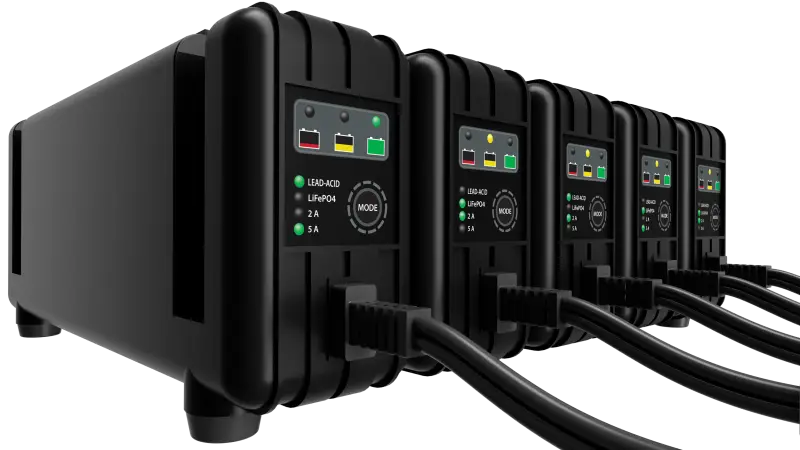 5 Bank Battery Charger 12v 2a/5a - FIRE POWER