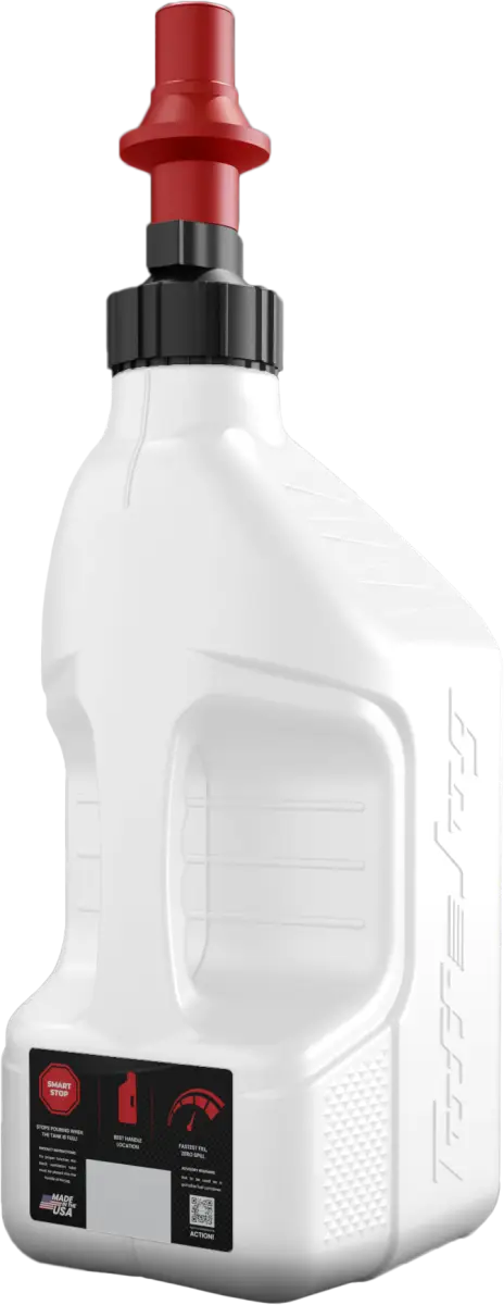 Utility Container White W/Red Cap 5gal - TUFF JUG