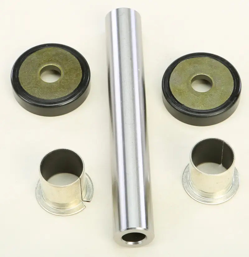 Cylindrical metal pin with bushings and seals.