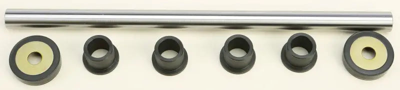 Metal rod with bushings and washers.