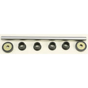 Metal rod with bushings and washers.