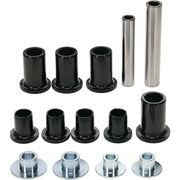Black and silver rear knuckle bushing kit with cylindrical bushings and sleeves