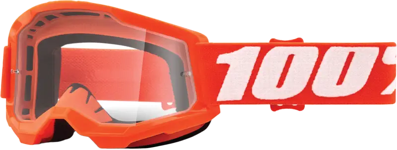 50031-00005 100-Percent Strata 2 Junior Goggle Orange Clear Lens - RV and Auto Parts