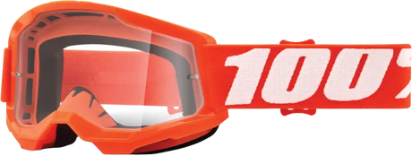 50031-00005 100-Percent Strata 2 Junior Goggle Orange Clear Lens - RV and Auto Parts