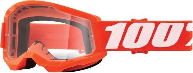 50031-00005 100-Percent Strata 2 Junior Goggle Orange Clear Lens - RV and Auto Parts