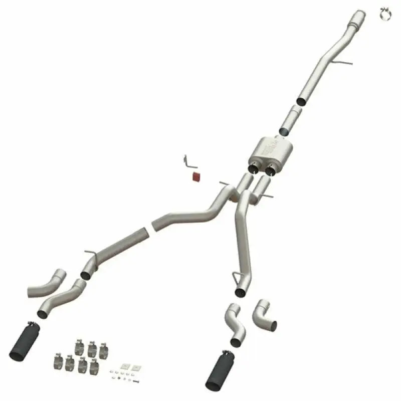 Exhaust system components of 50101 Speedfx Cat-Back Exhaust for Silvrd Sierra
