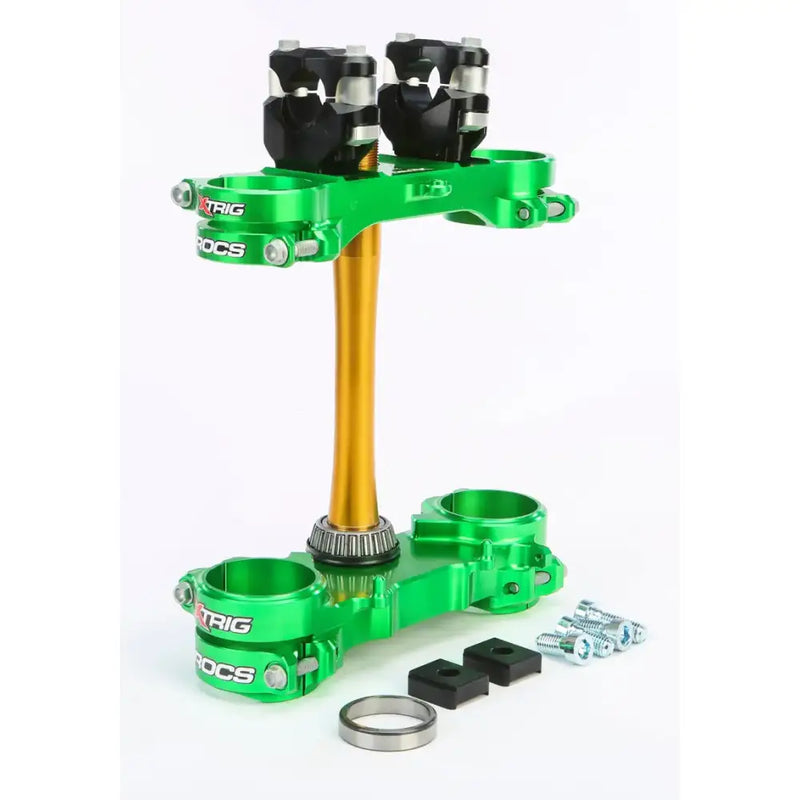 501330401101 Rocs Tech Clamp Set Green Kawasaki 23mm - ROCS