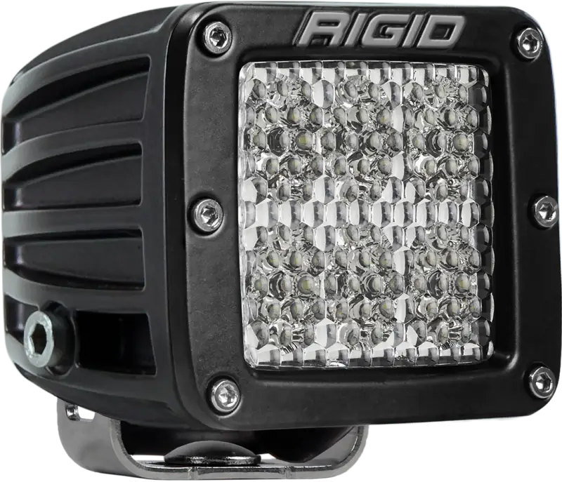 Square LED off-road light from Rigid Industry D-Series for tough terrain use