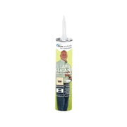 Tube of tan Dicor Corp leveling lap sealant for roofing and flashing repairs