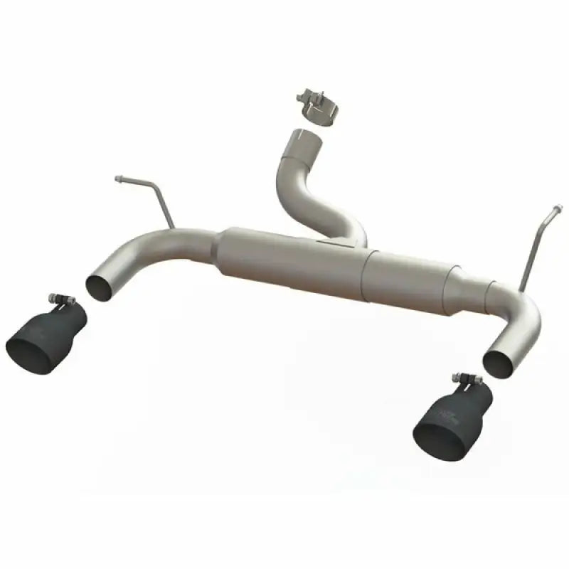 Stainless steel exhaust system of the 50600 Speedfx Axle-Back Exhaust System Jeep JK