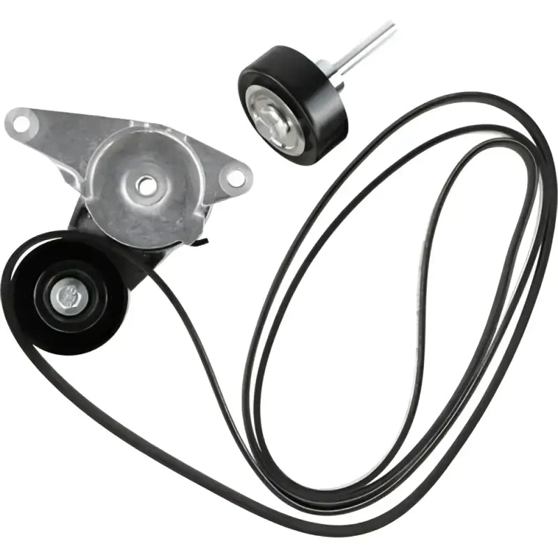 Dayco serpentine belt kit with tensioner and idler pulley for easy installation