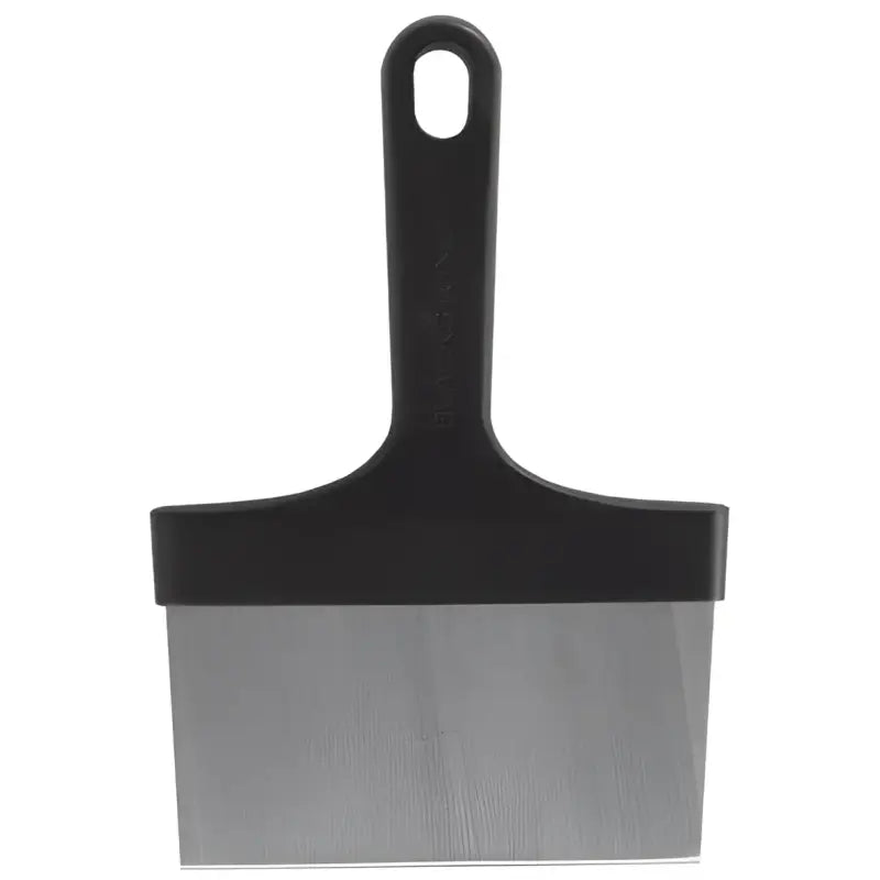 Black-handled metal short handled scraper for efficient cleaning and scraping tasks