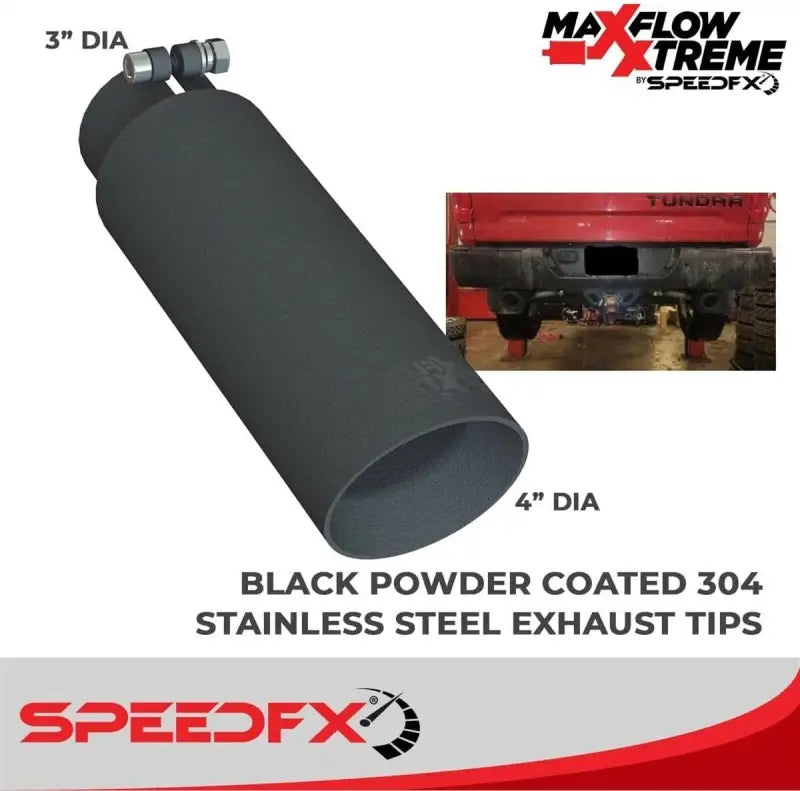50800 Speedfx Cat-Back Exhaust System for Tundra, designed to enhance performance and sound, featuring black powder-coated 304 stainless steel exhaust tips. Ideal for RV, automotive, powersports, off-road, and truck accessories. Exhaust, Mufflers & Tips, AVADA - Best Sellers, Must Haves