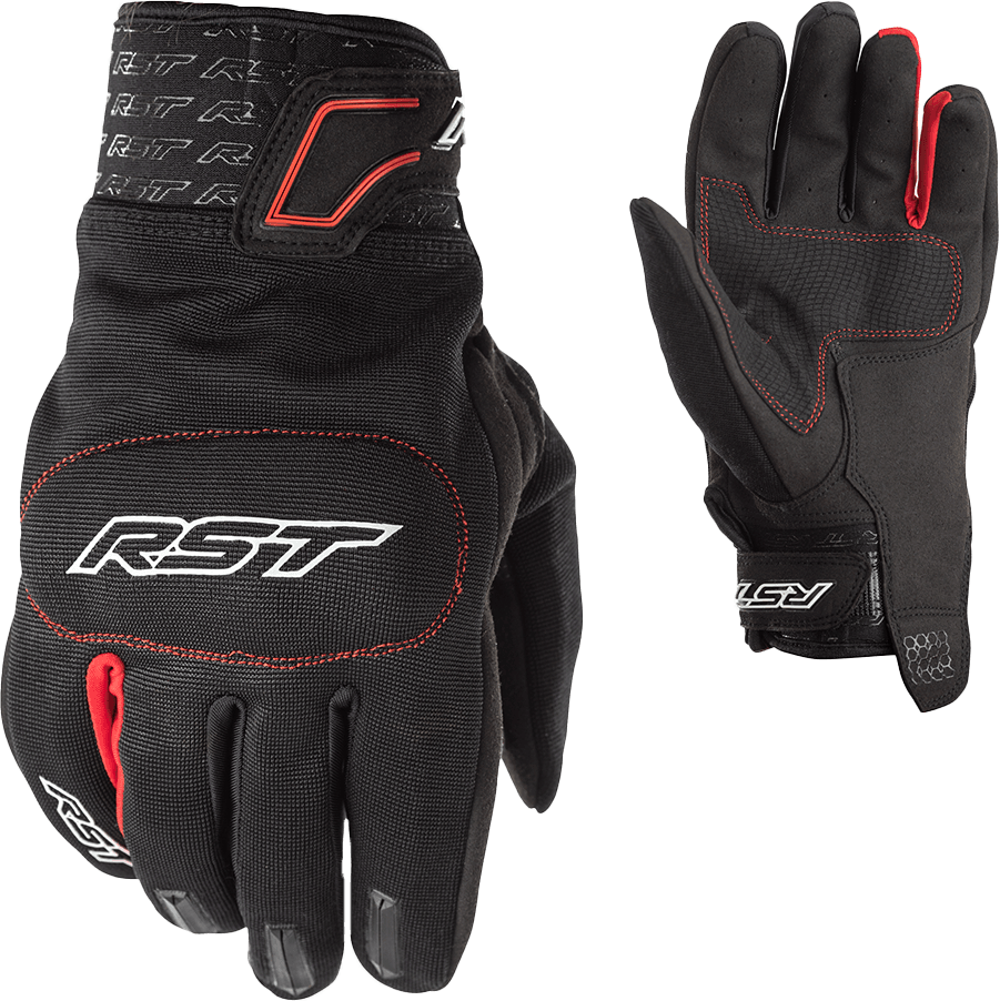RST Rider CE Summer Gloves - Available in Black/Black, Black/Blue, Black/Red - Rst