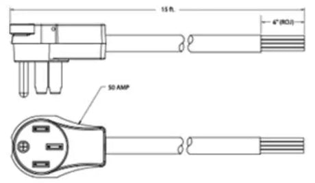 50A15MOSE Power Cord