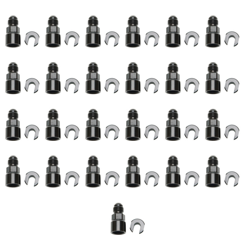 Russell 644127 Russell Performance -6 AN Male to 3/8in SAE Quick-Disc Female EFI Adapter Fitting(Bulk Qty 25)-Black - 644127