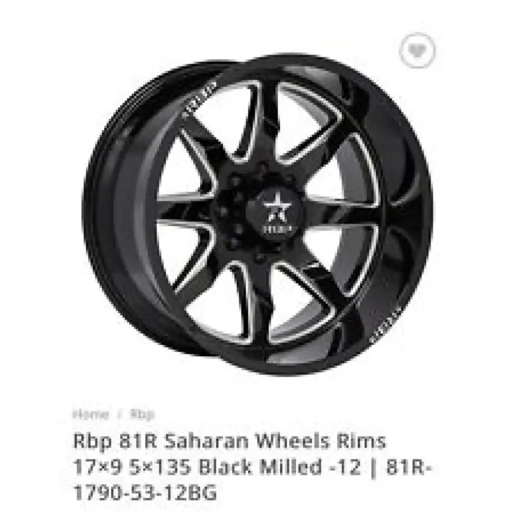 50R-1790-97-12M Rbp-Pilot Cobra 17X9 Black 129Mm - Wheel