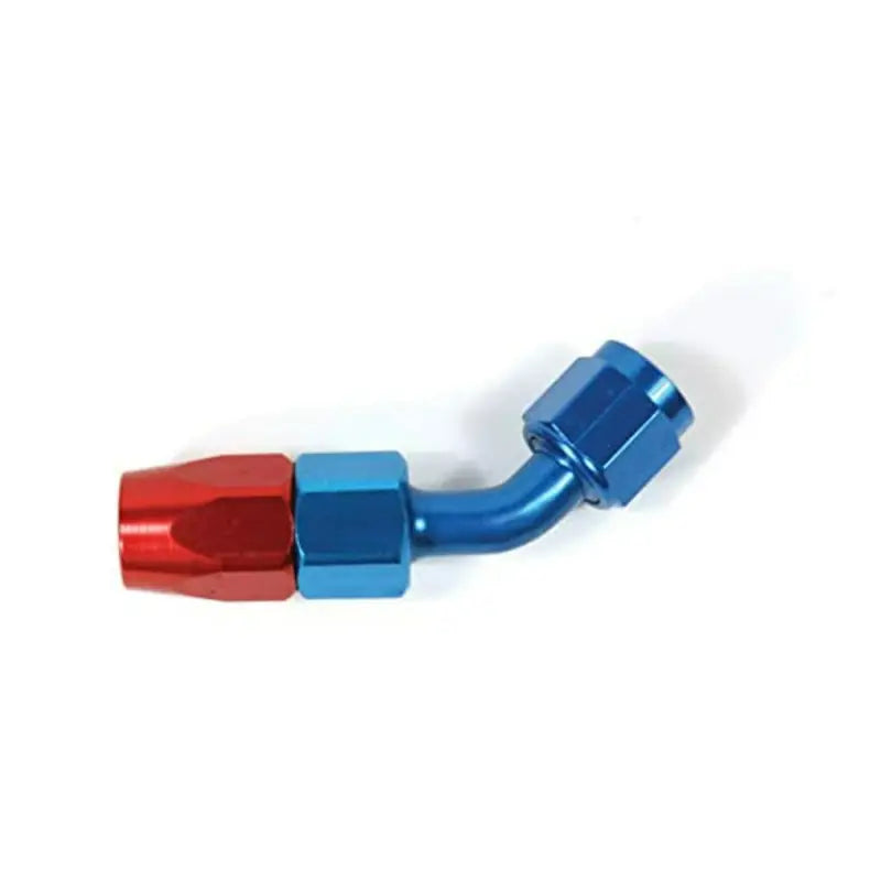 Red and blue 45-degree hose fitting for 510445BK Speedfx -4AN hose end