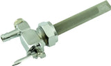 Chrome fuel petcock with integrated filter for high flow fuel and easy horizontal rotation
