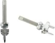 Chrome fuel petcock with integrated filter screen for high flow fuel and easy control