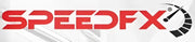 Speedfx logo with a red font and a stylized speedometer graphic.