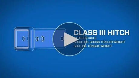 Blue trailer hitch for Class III Bulldog Fult Pro Series 51 Receiver