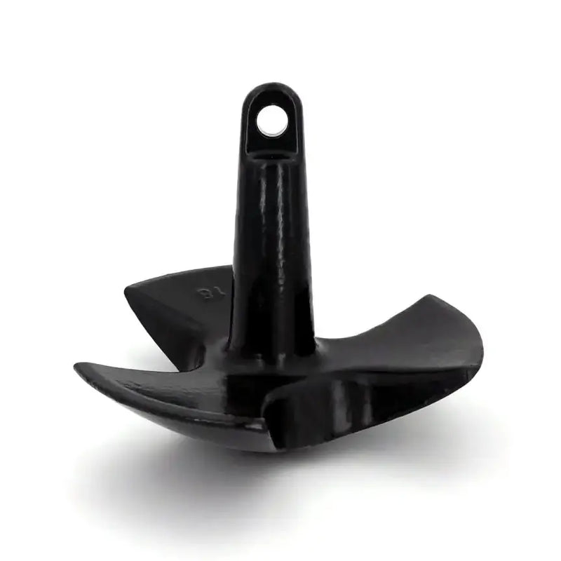 Black 512-E-UPC Greenfield 12 Lb. River Anchor on white background.