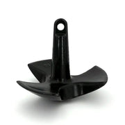 512-E-UPC Greenfield 12 Lb. River Anchor - Black, durable and reliable boating anchor, unique fluke design.