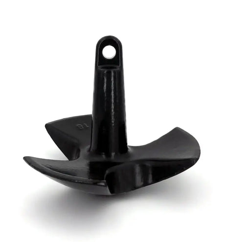 Black 512-E-UPC Greenfield 12 Lb. River Anchor on white background.