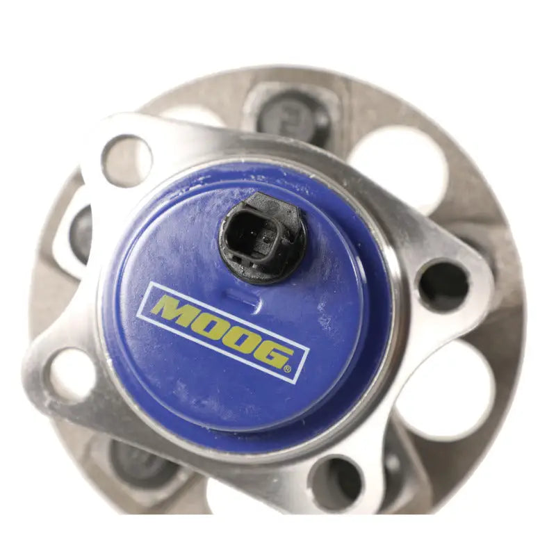 Silver and blue MOOG hub assembly for optimal moog hub performance