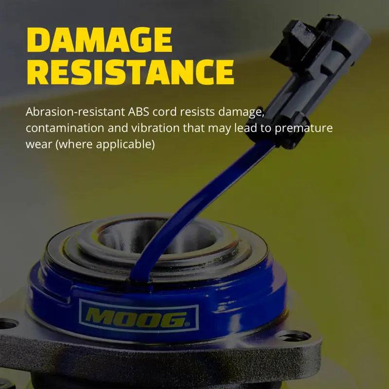 Moog hub assembly with ABS sensor for reliable moog hub and hub assembly replacement